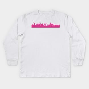 Ruhrpott skyline pink Kids Long Sleeve T-Shirt